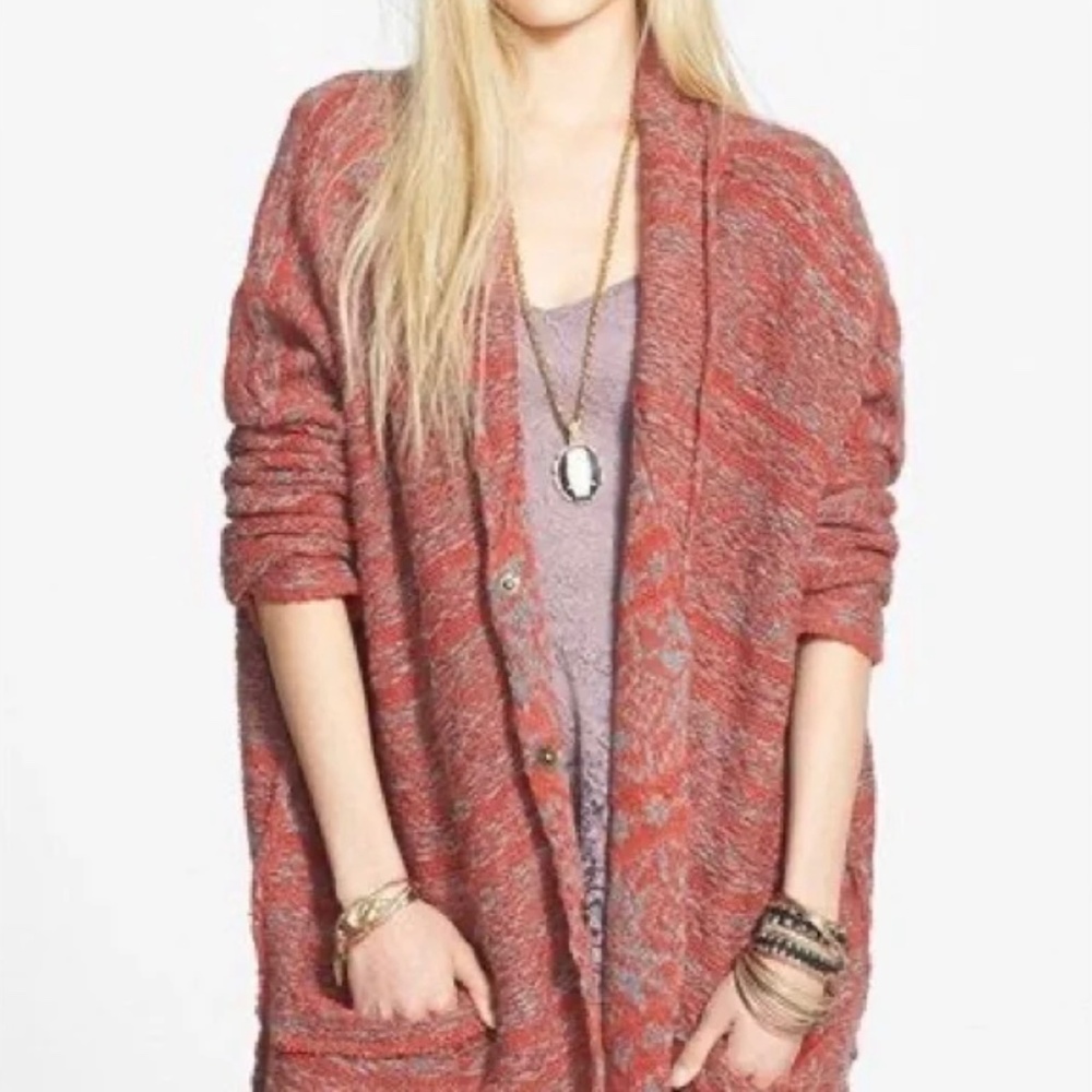 Free People Hidden Snowflake Cardigan